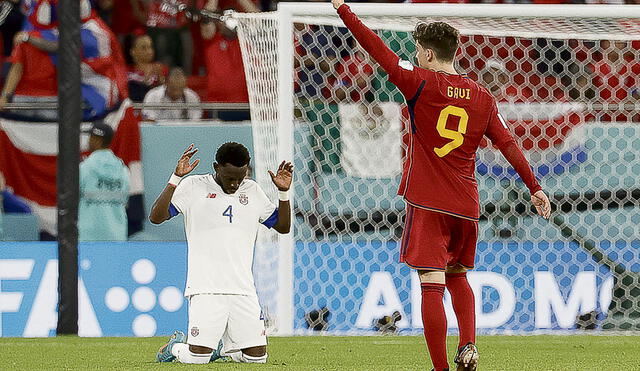 Celebra. Gavi, con 18 años, se convirtió en el jugador más joven en anotar en un mundial. Foto: EFE