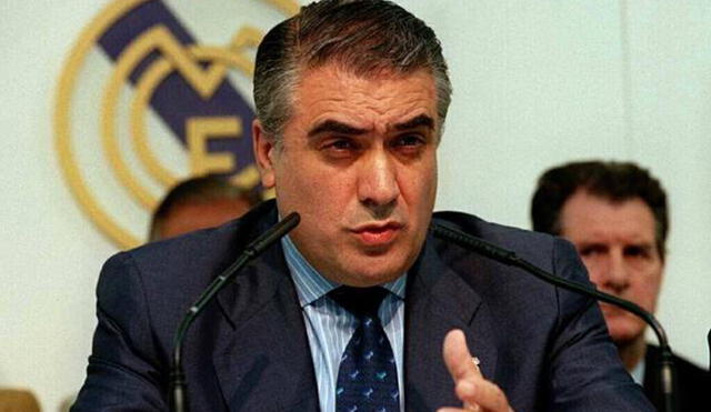 Sanz durante su etapa como presidente del Real Madrid, en 1998. Foto: EFE.