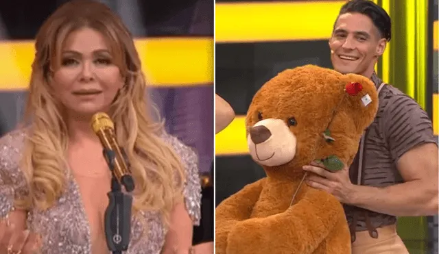 Gisela Valcárcel y Facundo González coquetean en "El gran show". Foto: Screenshot de "El gran show"