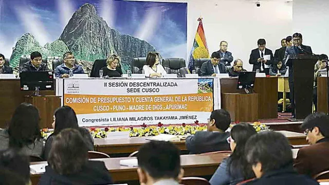 SESIÓN DEL CONGRESO. Comisión de Presupuesto recogió pedidos de aumento de presupuesto para cuatro regiones en el Cusco.