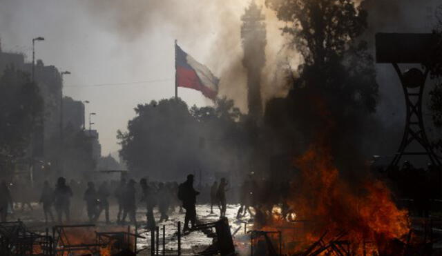 Protestas en Chile. Foto: AFP.
