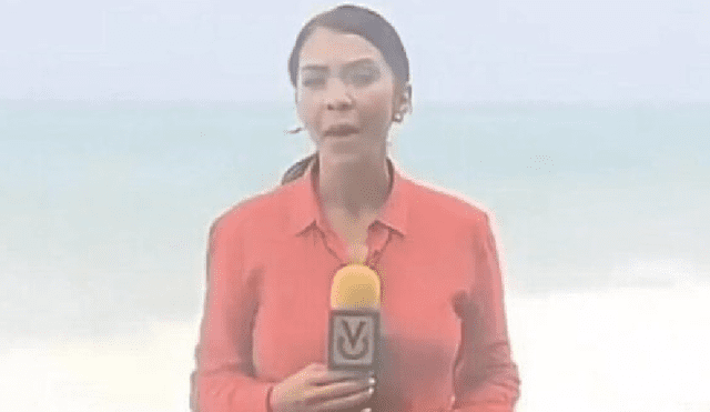 Venezuela: Periodista se lleva gran susto cuando grababa frente al mar [VIDEO]
