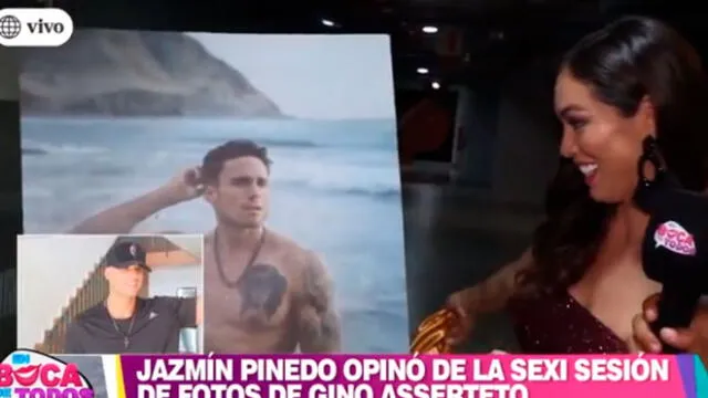 Jazmín Pinedo reacciona al ver sesión de fotos de Gino Assereto