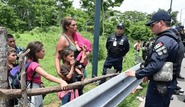Migrantes centroamericanos avanzaron hasta México con la esperanza de llegar a Estados Unidos. Foto: Efe