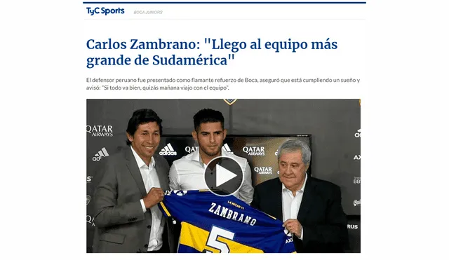 Boca Juniors ficha a Carlos Zambrano: prensa argentina informa sobre la llegada del peruano.