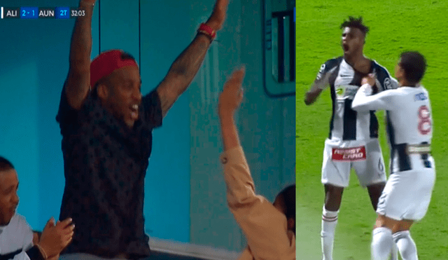 Jefferson Farfán disfrutó en el tribuna en golazo de Carlos Ascues en el Alianza Lima vs. Alianza Universidad.