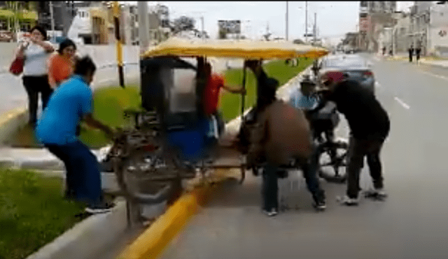 Piura: mototaxista ocasiona accidente en avenida aún no inaugurada  [VIDEO]