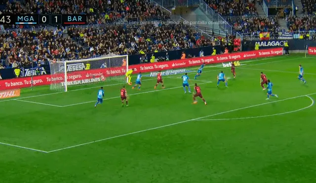 Barcelona vs. Málaga: golazo de taco de Coutinho tras asistencia de Dembélé [VIDEO]