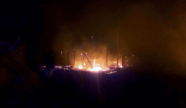 Incendio dejó en escombros 13 ranchos en Nuevo Chimbote