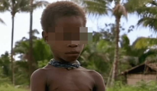 Wawa tenía solo seis años cuando su tribu pensó que era un "espíritu malo". Foto: Canal 7.