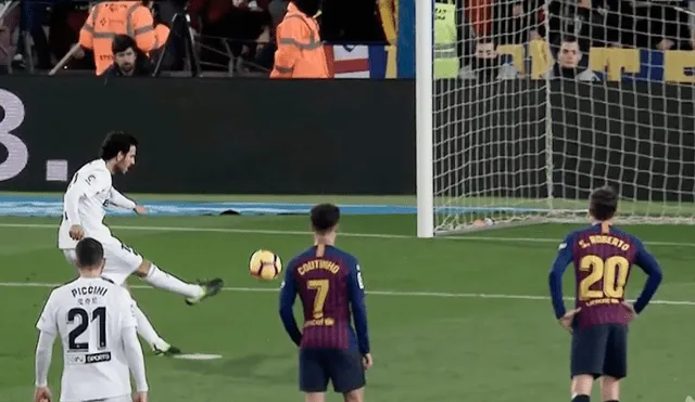 Barcelona vs Valencia: Dani Parejo, de penal, decretó el 2-0 [VIDEO]