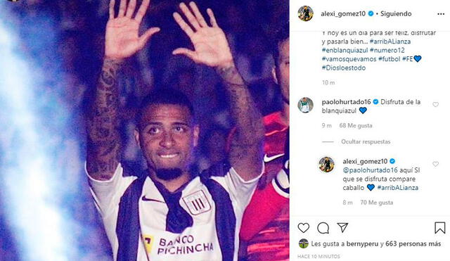 Alexi Gómez mandó una indirecta para sus anteriores clubes en Instagram. Foto: Instagram