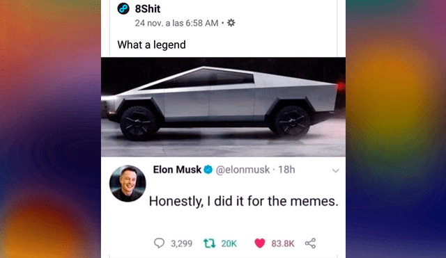 Elon Musk 'confesando' que lo hizo todo por los memes.