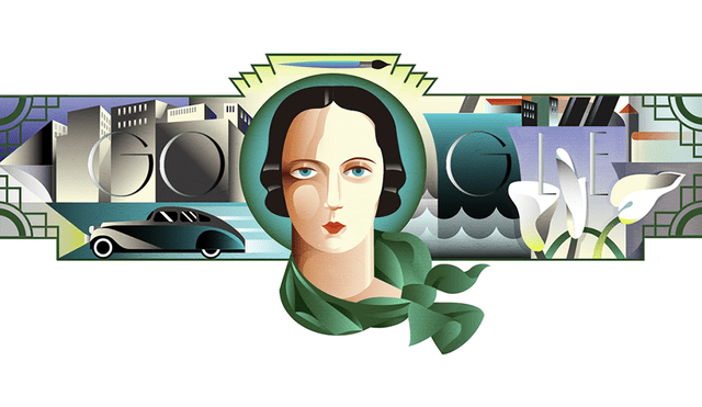Tamara de Lempicka es celebrada por Google con un Doodle al estilo 'art deco'  [VIDEO]