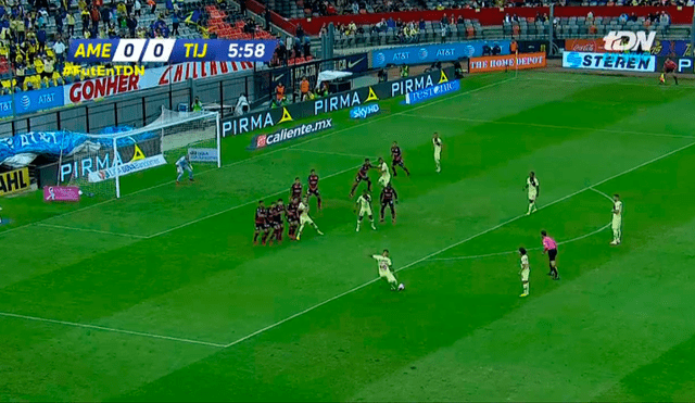América vs Tijuana: Emanuel Aguilera puso el 1-0 con golazo de tiro libre [VIDEO]