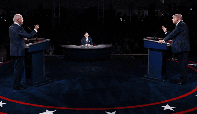 Revive los momentos más tensos del primer debate presidencial en Estados Unidos entre Trump y Biden. Foto: EFE.
