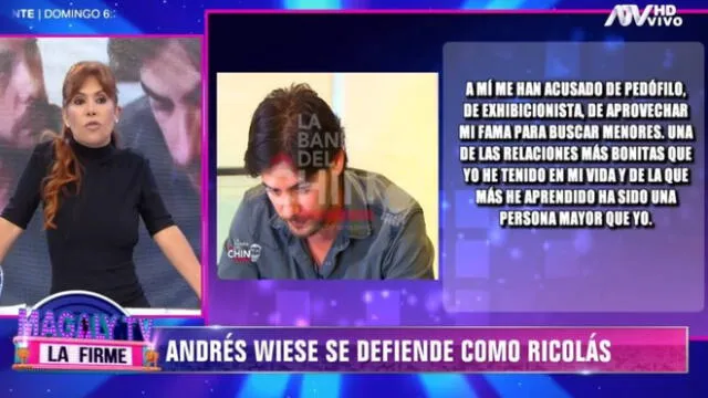 La periodista arremetió contra las palabras del actor peruano y analizó cada una de sus frases durante el primer segmento de su programa. (Foto: Captura ATV)
