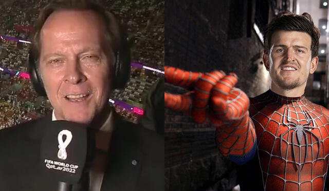 Harry Maguire es confundido con el actor de Spiderman y los internautas viralizaron el momento. Foto: composición LR/TVP/Twitter