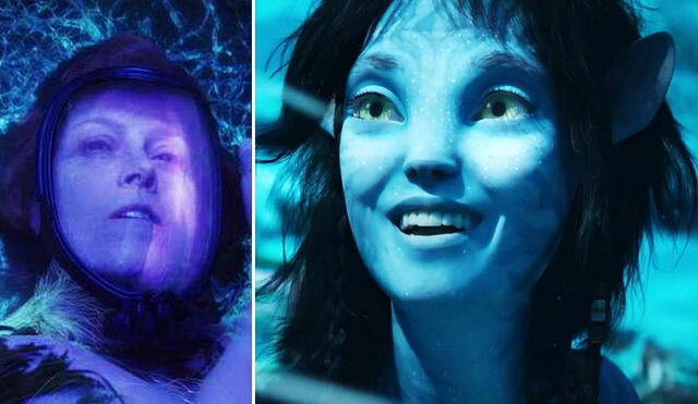 Sigourney Weaver volvió a la saga "Avatar", pero esta vez regresó con un nuevo personaje: Kiri, quien ahora es la hija adoptiva de Jake Sully y Neytiri. Foto: composición LR/Disney