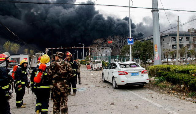 Tragedia en China: al menos 44 muertos y 30 heridos tras explosión en parque industrial [FOTOS]