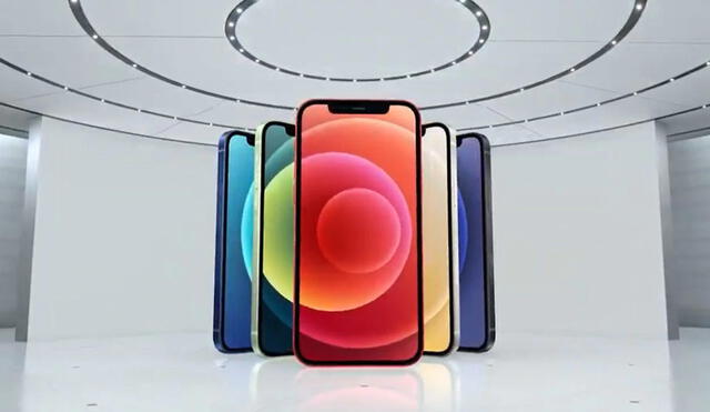 El iPhone 12 vendrá en varios colores. Foto: Apple