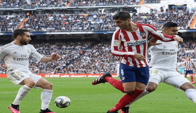 Álvaro Morata recibió una falta por parte de Casemiro a los 33 minutos del primer tiempo.