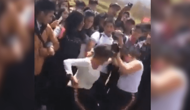 Facebook: filman pelea de escolares que acaba de forma totalmente imprevista [VIDEO]