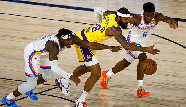 Lakers vs. Thunder por la NBA 2020. (FOTO: AFP).