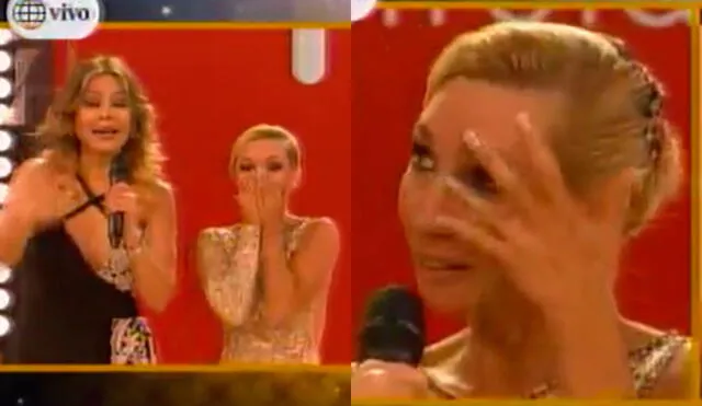 El Gran Show: Belén Estévez no pudo contener las lágrimas tras recibir emotiva sorpresa [VIDEO]