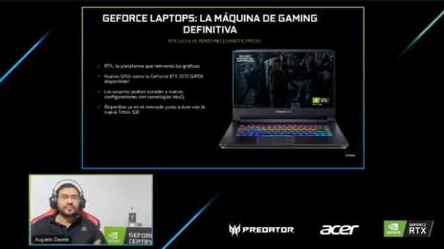 Predator Triton 500 con GeForce RTX 2070 Super. (Fotos: Acer)