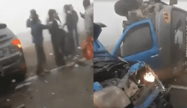 Pasamayo: Choque múltiple de 12 vehículos deja varios heridos [VIDEO]