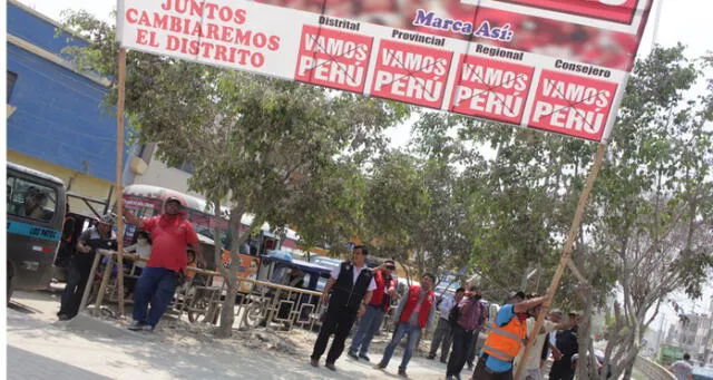 Retiran propaganda electoral en Chiclayo y José Leonardo Ortiz