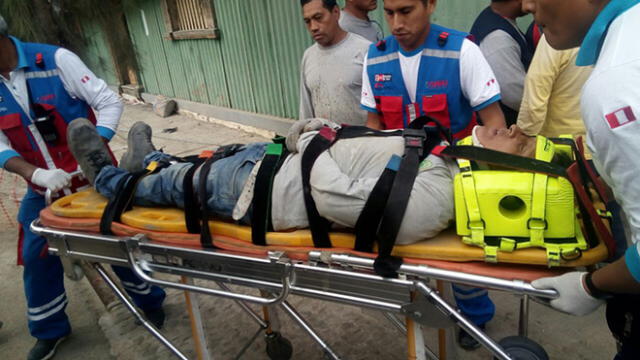 Obrero herido al caer 5 metros en remodelación de ferrocarril Tacna - Arica