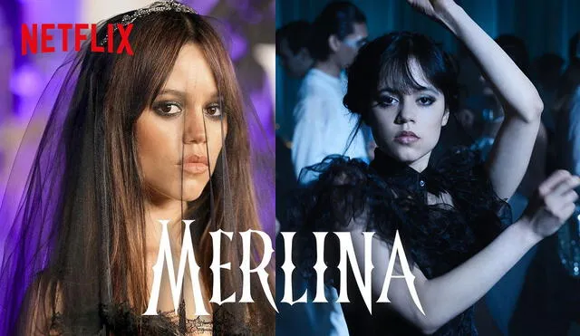 "Merlina", protagonizada por Jenna Ortega, es todo un éxito de Netflix. Foto: composición LR/Instagram/@jennaortega/Netflix
