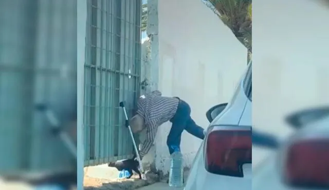 Desliza las imágenes para conocer el conmovedor gesto de un anciano para ayudar a un pequeño felino. Foto: Captura de Facebook