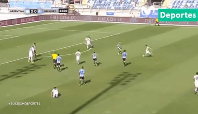 Argentina vs Uruguay Sub 20: Aníbal Moreno marca uno de los mejores goles del torneo para el 1-0 [VIDEO]