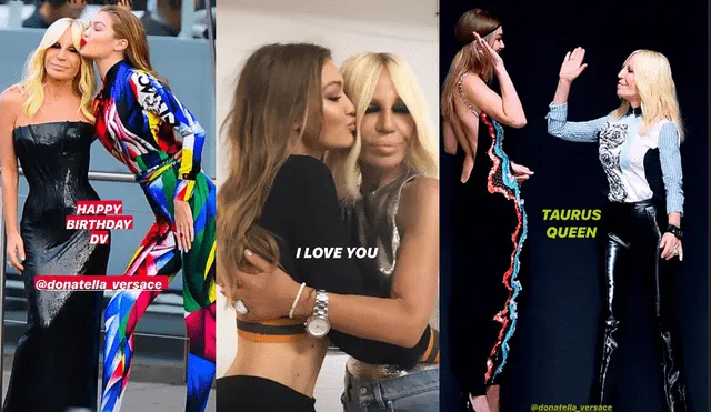 La modelo Gigi Hadid y la diseñadora italiana Donatella Versace mantienen una cercana amistad. (Foto: Difusión)