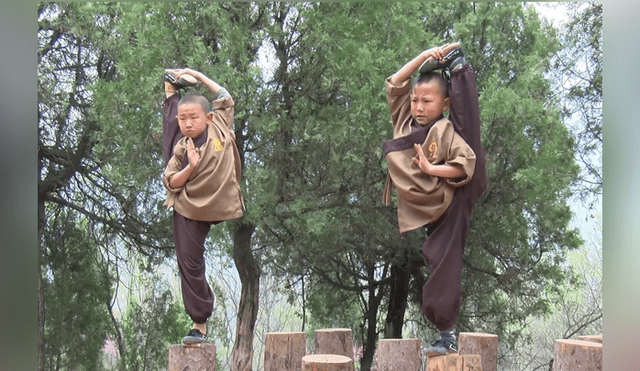 Facebook viral: niños se someten a exhaustas practicas de Kung- Fu para convertirse en monjes Shaolin  [VIDEO] 