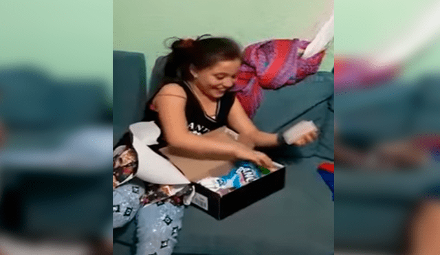 Facebook viral: niña se alegra por el regalo que le da su familia, lo abre y llora de decepción [VIDEO]