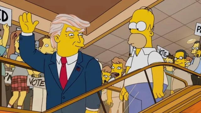 Donald Trump y la vez que los Simpson dijeron que sería presidente