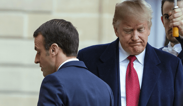 Trump y Macron se reúnen en París en medio de tensiones