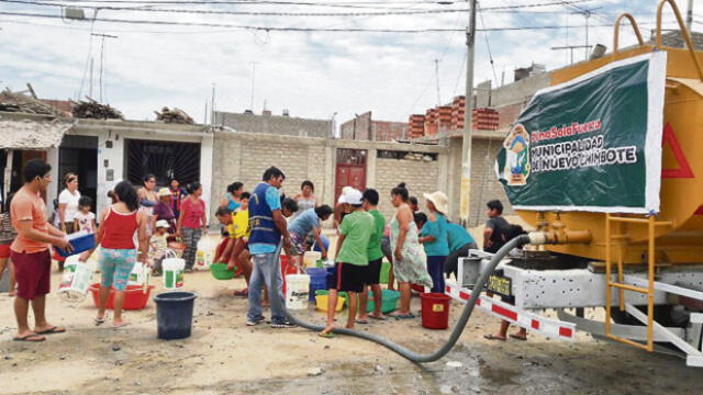 Desabastecimiento de agua afecta a más de 70 mil personas en Nuevo Chimbote