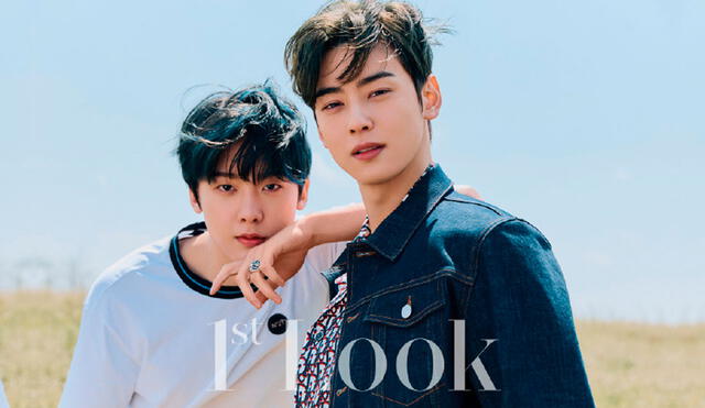 ASTRO: Cha Eun Woo  junto con el maknae de San Ha para el número de junio de 1st Look Magazine