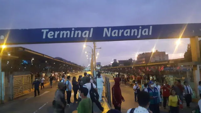 Reportan que estación Naranjal de Metropolitano cerró antes de horario establecido. Foto: Cortesía