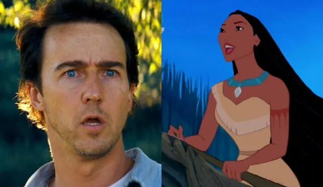 ¡Increíble! Pocahontas es la duodécima bisabuela de Edward Norton. Foto: composición LR/SND/Disney