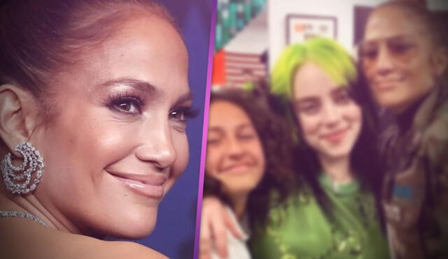 Jennifer Lopez se emociona con emotivo encuentro de su hija Emme con Billie Eilish. Foto: Composición