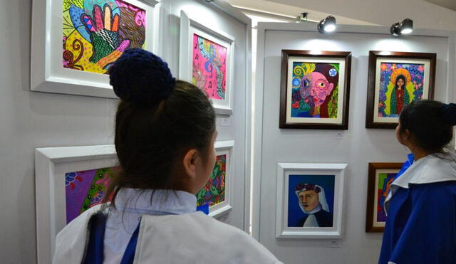 Inabif: niños expusieron cerca de 90 obras pictóricas en Pueblo Libre