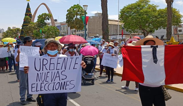 Protestantes llegaron a la ciudad de Tacna: Foto: Liz Ferrer/ LR