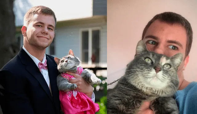 Facebook viral: no encontró pareja para su graduación y decidió ir junto a su gatita [FOTOS]