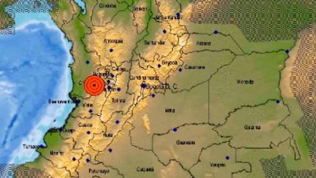 Fuerte temblor de 6,0 sacude municipio de Colombia